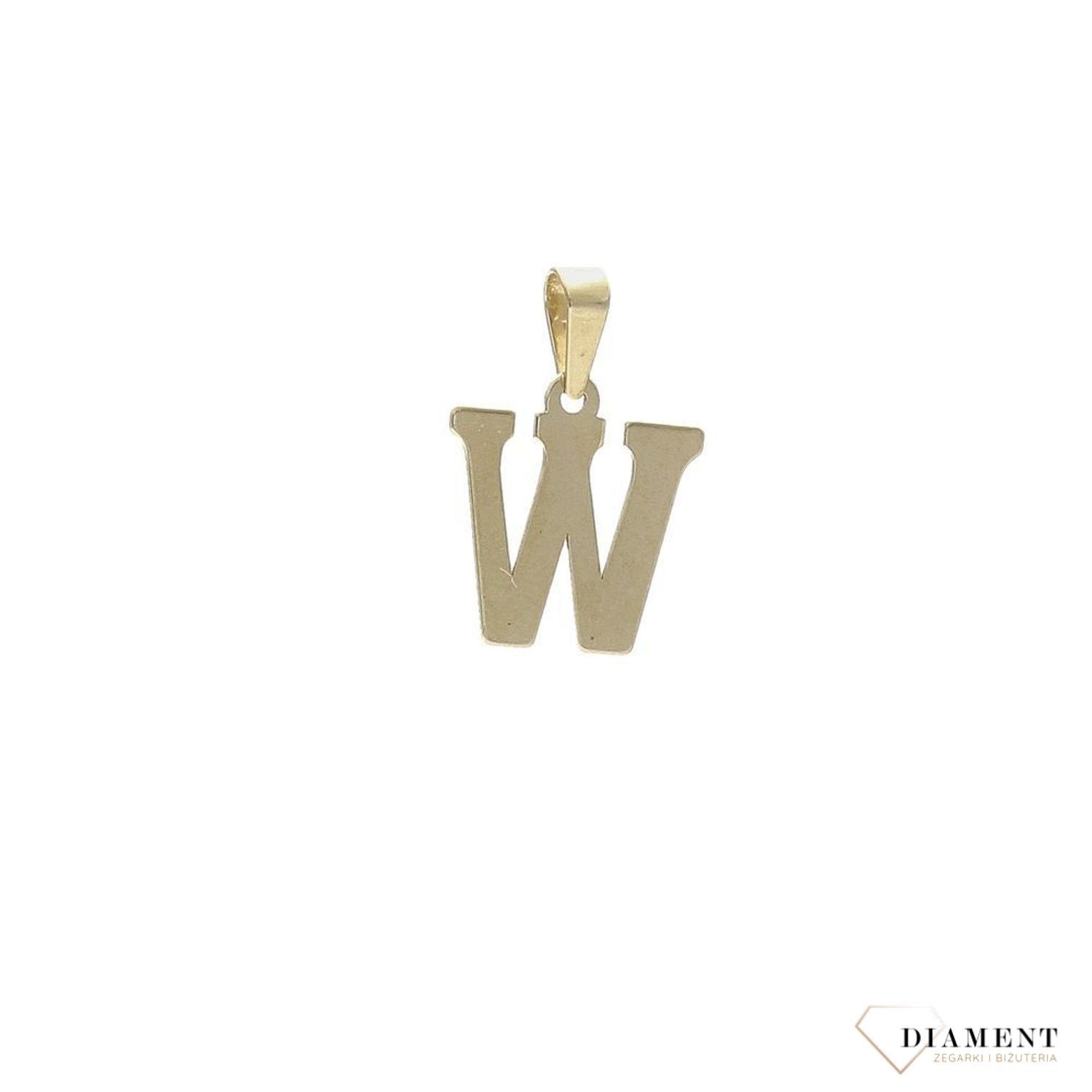 Złota zawieszka w kształcie litery to ostatnio jeden z najmodniejszych dodatków do stylizacji. Zawieszka w kształcie litery W. Darmowa wysyłka!.jpg